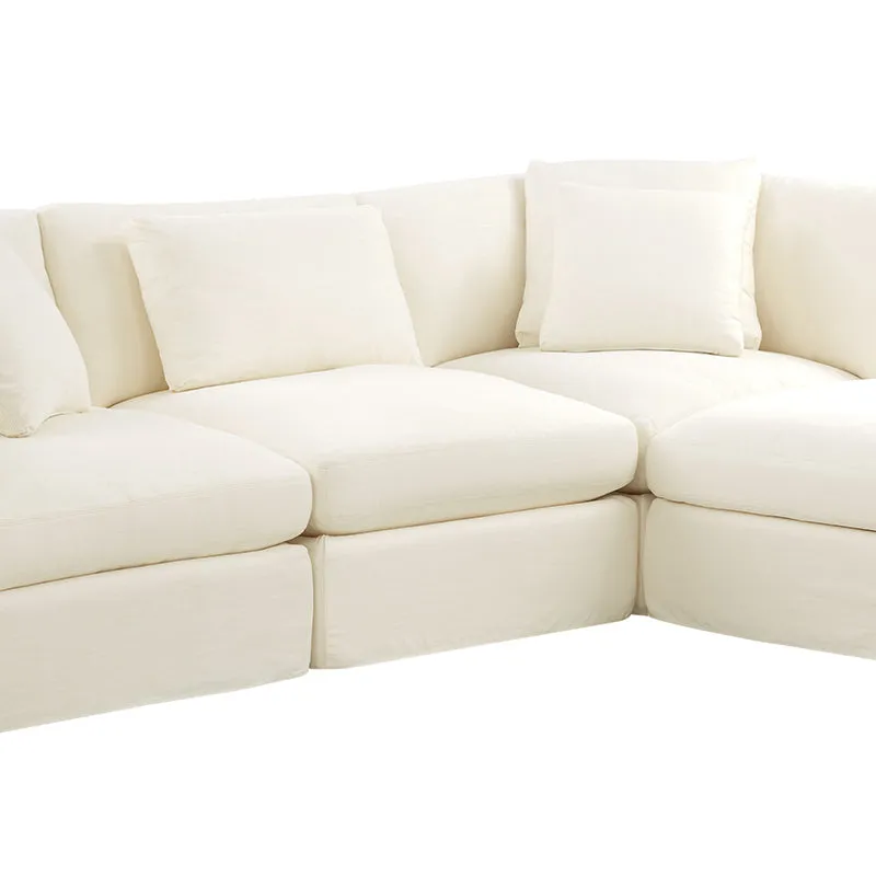 Get Together™ 4-Piece Modular Sectional, Large, Cream Linen