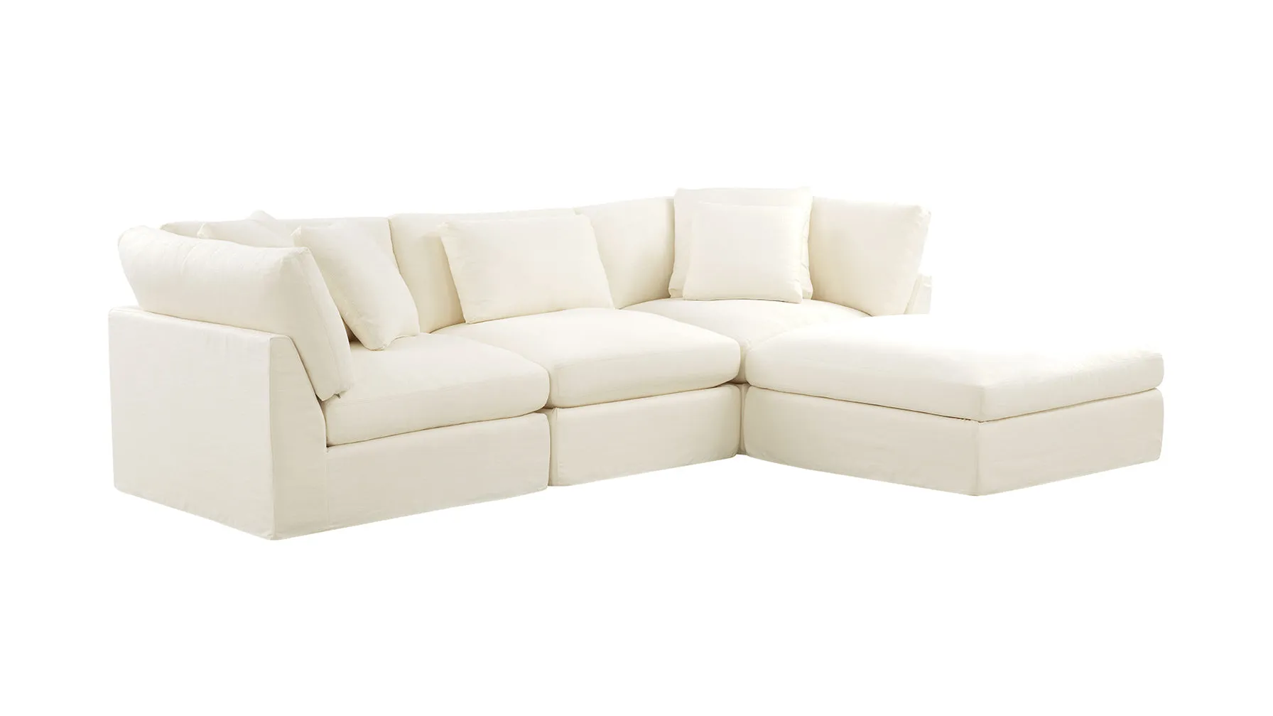 Get Together™ 4-Piece Modular Sectional, Large, Cream Linen