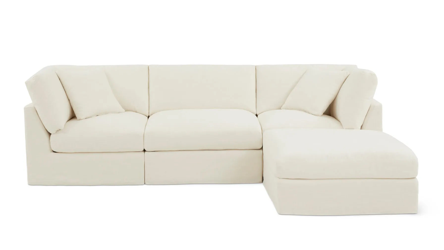 Get Together™ 4-Piece Modular Sectional, Standard, Cream Linen