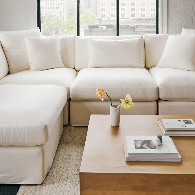 Get Together™ 5-Piece Modular Sectional, Large, Cream Linen