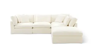 Get Together™ 5-Piece Modular Sectional, Large, Cream Linen