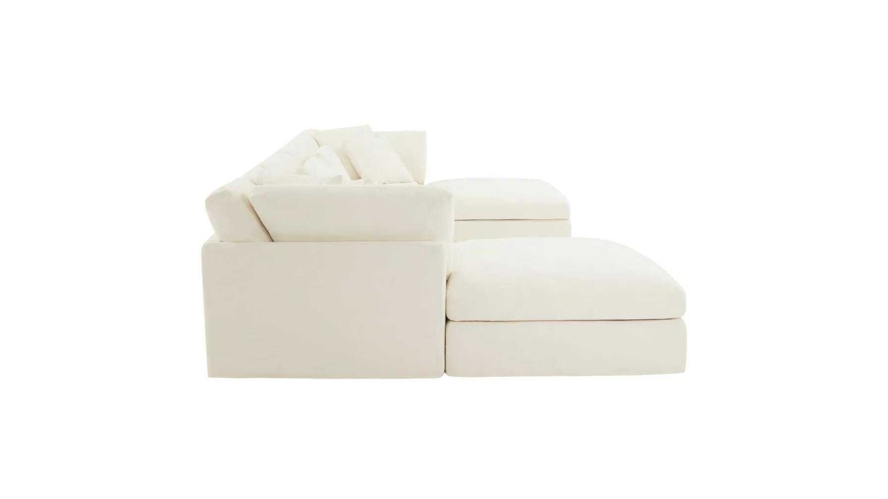 Get Together™ 6-Piece Modular U-Shaped Sectional, Large, Cream Linen