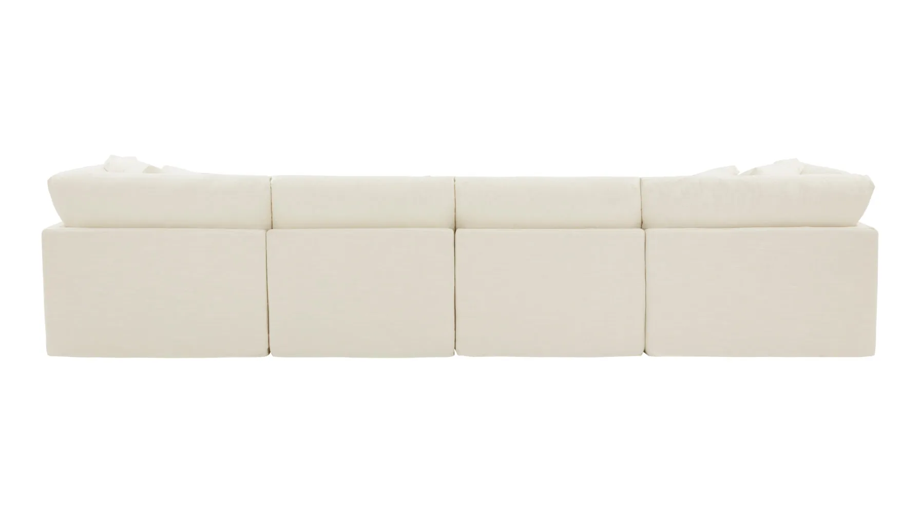Get Together™ 6-Piece Modular U-Shaped Sectional, Large, Cream Linen