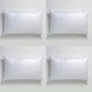 Habitat rectangular 20x36 Inches cushion, Set of 4, Bed Elena Pillows for Sleeping King Size Pillow, Hollow conjugated Pillow Home & Hotel Collection Fluffy Soft Pillows -White