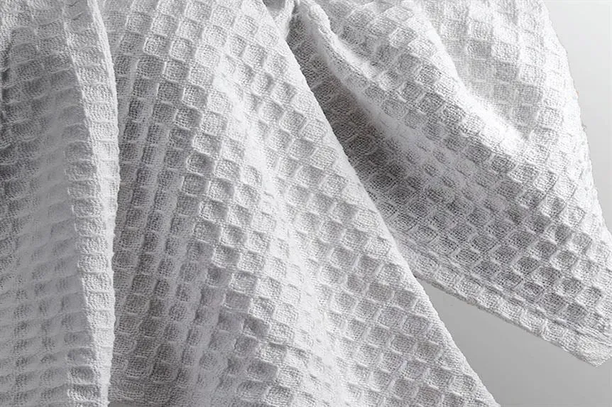 Herringbone & Honeycomb Weave Cotton Thermal Blanket 2 PK