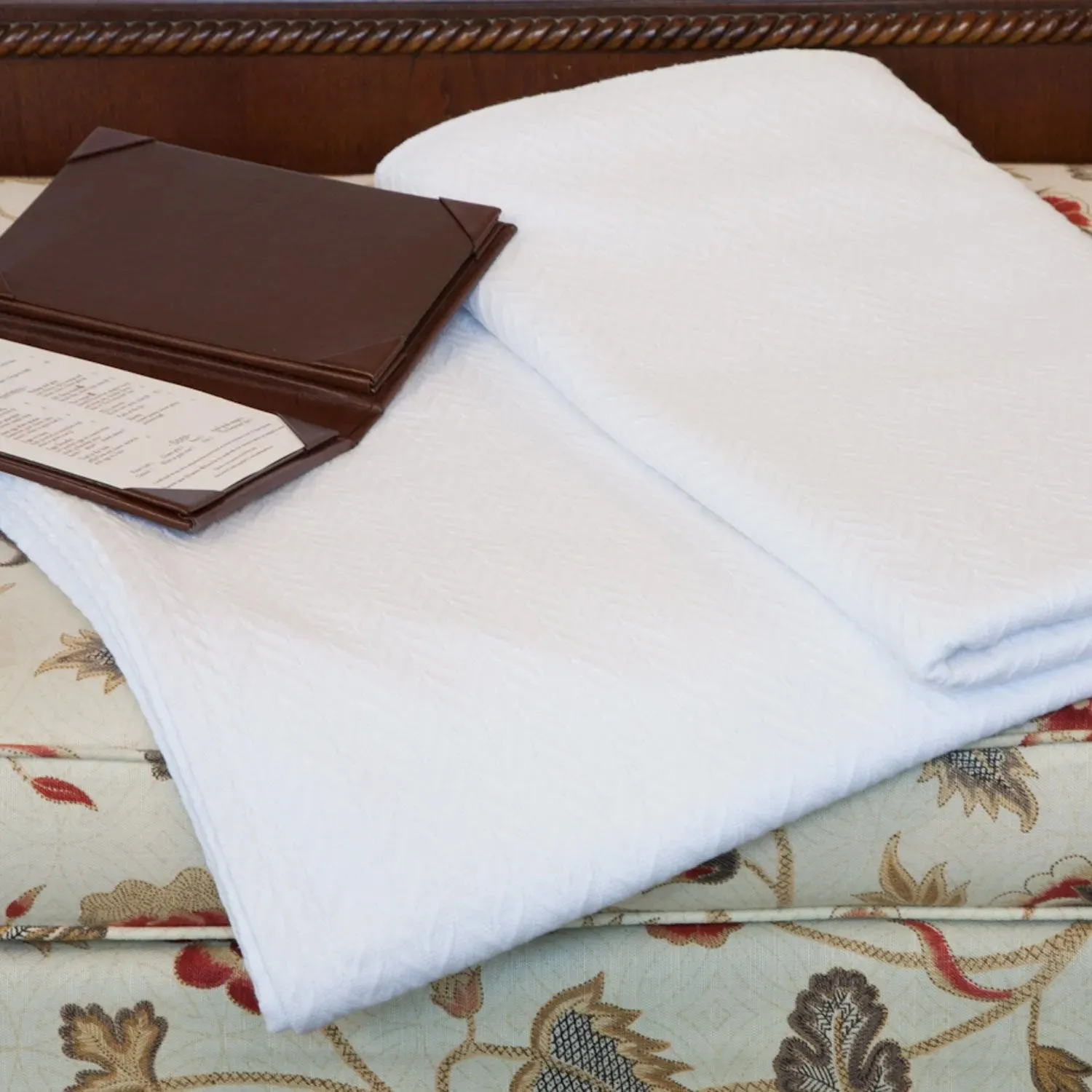 Herringbone & Honeycomb Weave Cotton Thermal Blanket 2 PK