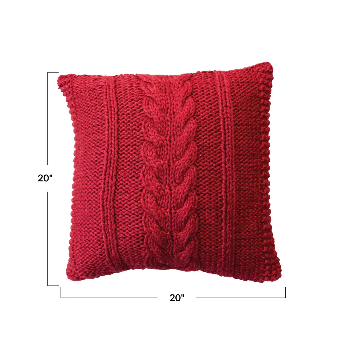 Holiday Cable Knit Pillow