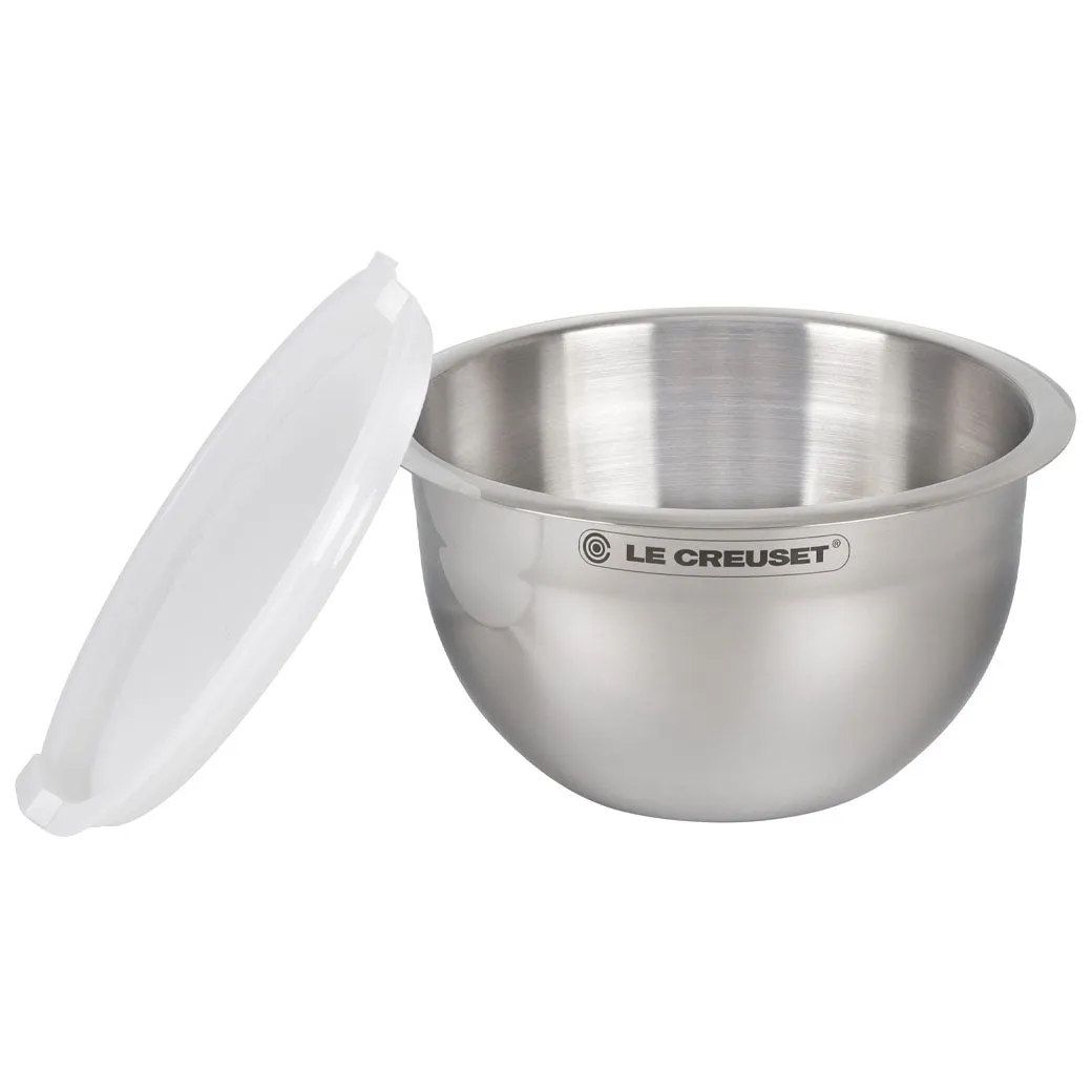 Le Creuset Set of 3 Stainless Steel Mixing Bowls with Lids