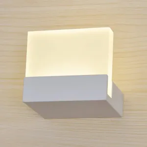 Minimalist LED Acrylic Slab Sconce Light - Warm/White Wall Lighting Solution