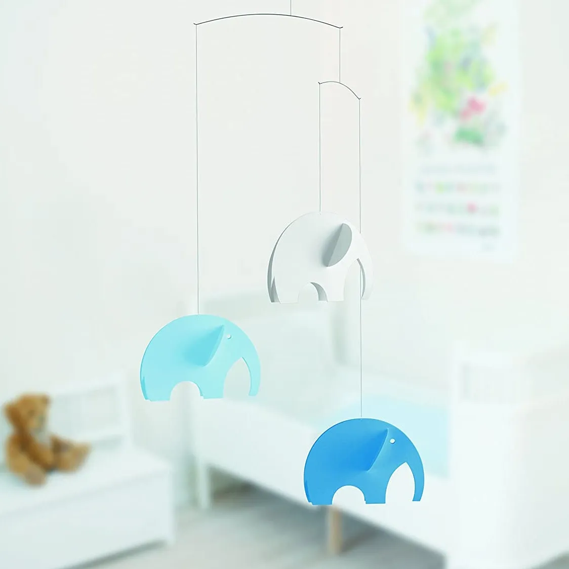 Mobile Elephants Blue
