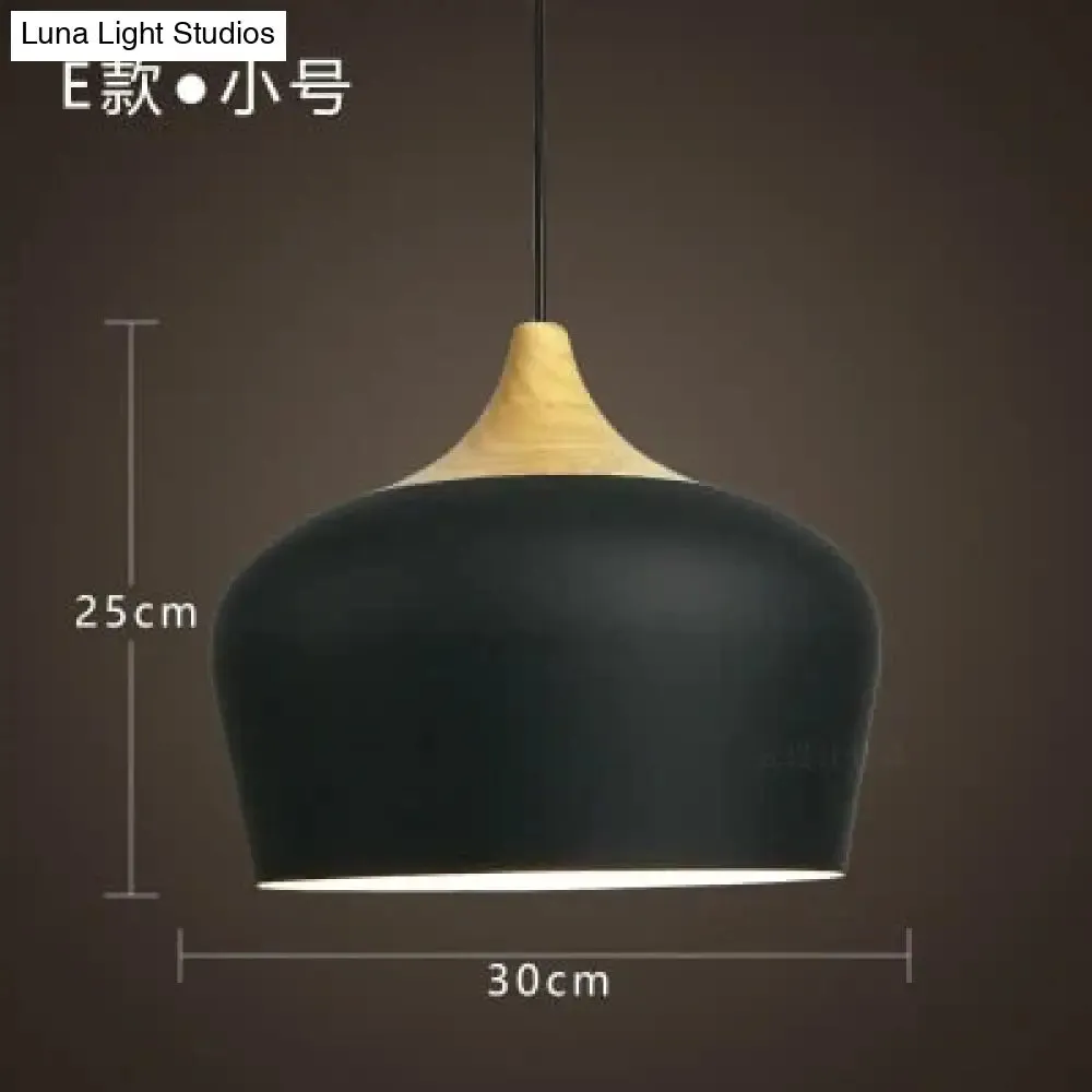 Modern Hanging Ceiling Lamps Wood Aluminium E27 Pendant Lights, Dining Room Table Bedside Kitchen Decoration Lighting