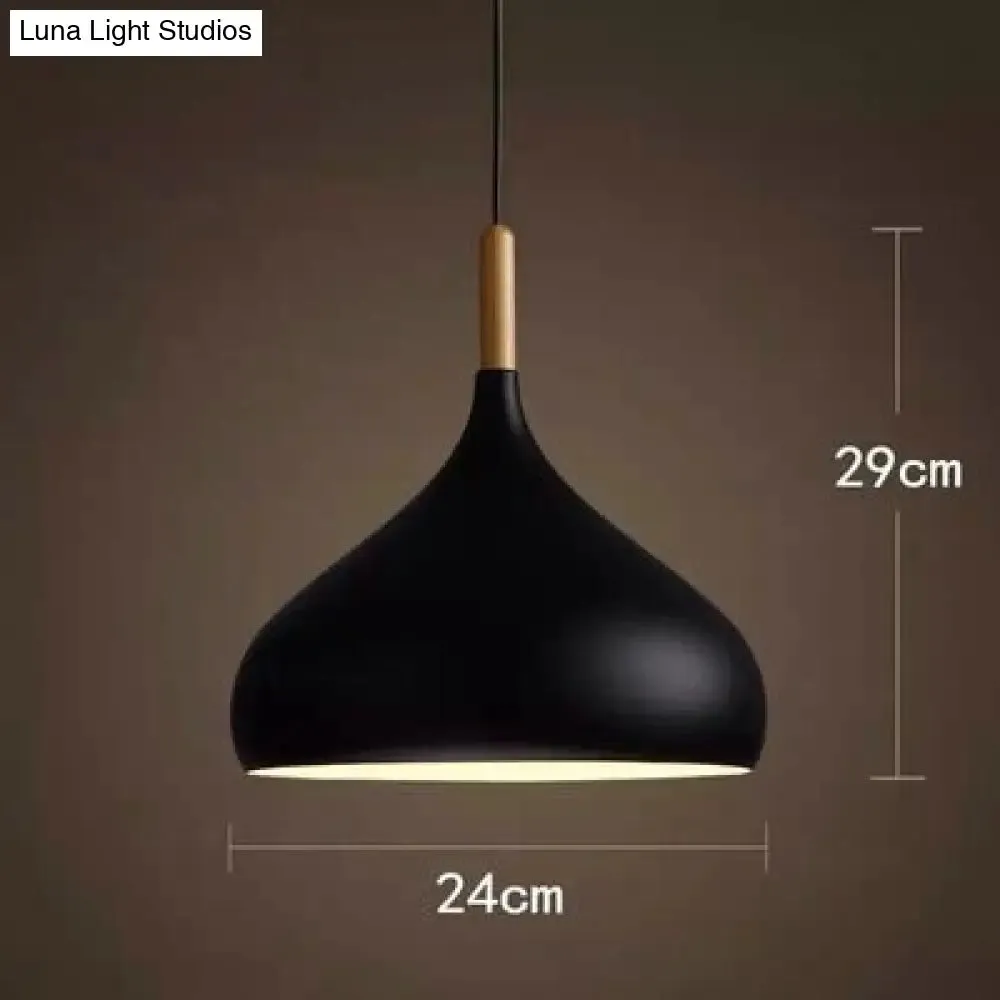 Modern Hanging Ceiling Lamps Wood Aluminium E27 Pendant Lights, Dining Room Table Bedside Kitchen Decoration Lighting