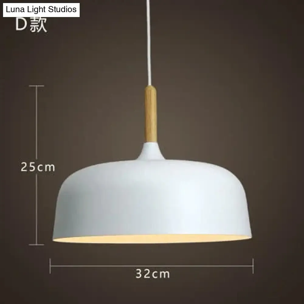 Modern Hanging Ceiling Lamps Wood Aluminium E27 Pendant Lights, Dining Room Table Bedside Kitchen Decoration Lighting