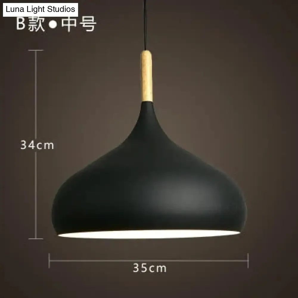 Modern Hanging Ceiling Lamps Wood Aluminium E27 Pendant Lights, Dining Room Table Bedside Kitchen Decoration Lighting