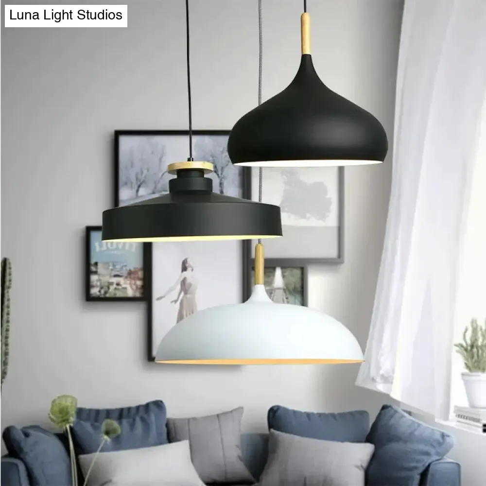 Modern Hanging Ceiling Lamps Wood Aluminium E27 Pendant Lights, Dining Room Table Bedside Kitchen Decoration Lighting