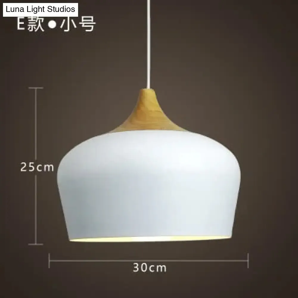 Modern Hanging Ceiling Lamps Wood Aluminium E27 Pendant Lights, Dining Room Table Bedside Kitchen Decoration Lighting