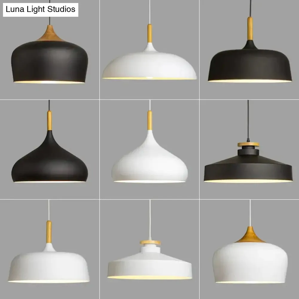 Modern Hanging Ceiling Lamps Wood Aluminium E27 Pendant Lights, Dining Room Table Bedside Kitchen Decoration Lighting