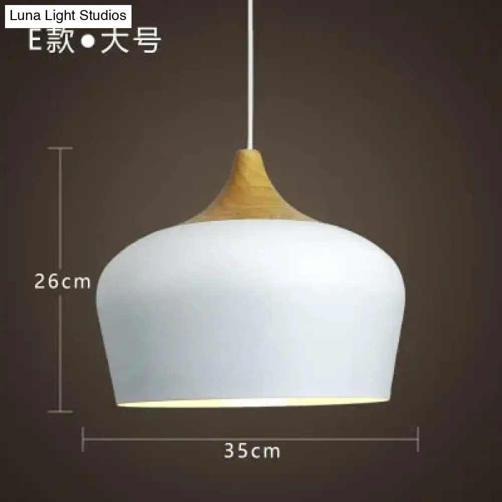 Modern Hanging Ceiling Lamps Wood Aluminium E27 Pendant Lights, Dining Room Table Bedside Kitchen Decoration Lighting