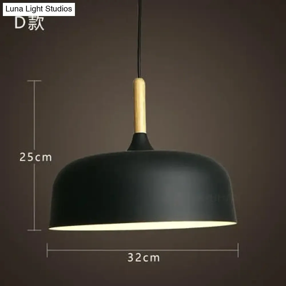 Modern Hanging Ceiling Lamps Wood Aluminium E27 Pendant Lights, Dining Room Table Bedside Kitchen Decoration Lighting