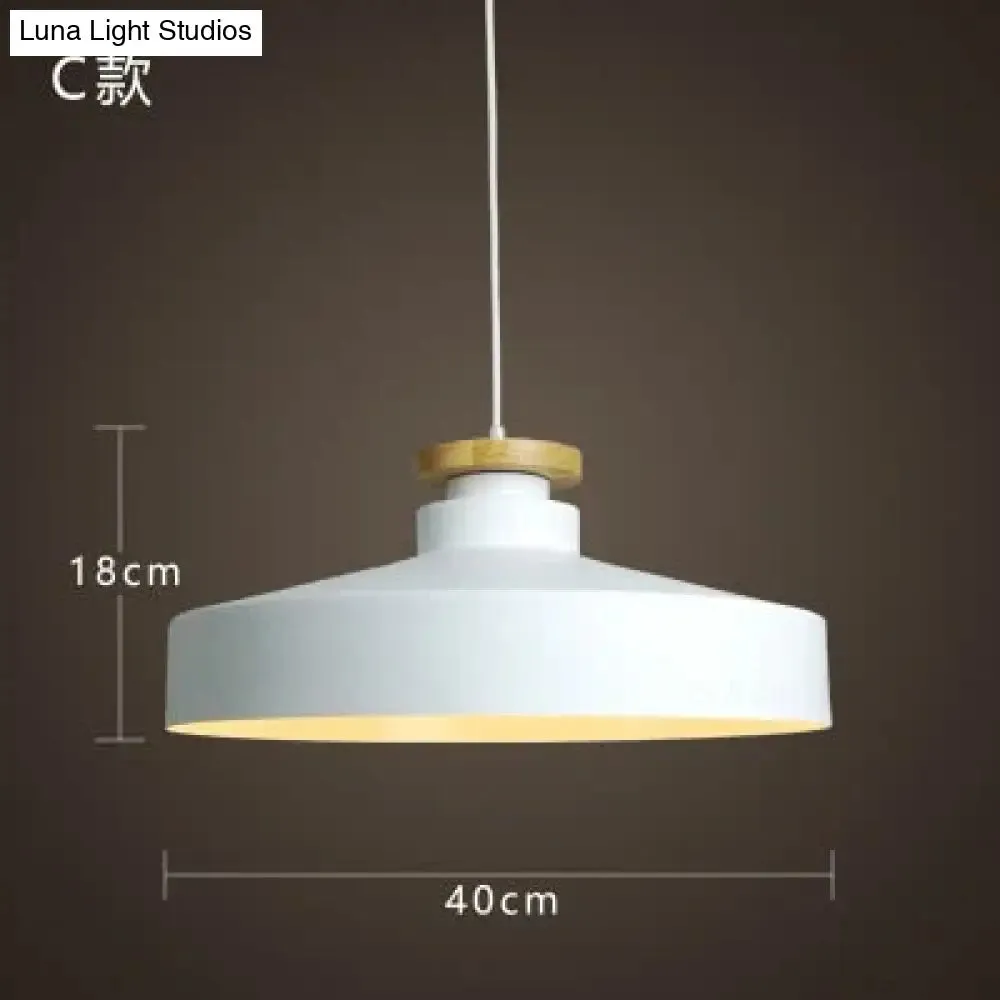 Modern Hanging Ceiling Lamps Wood Aluminium E27 Pendant Lights, Dining Room Table Bedside Kitchen Decoration Lighting