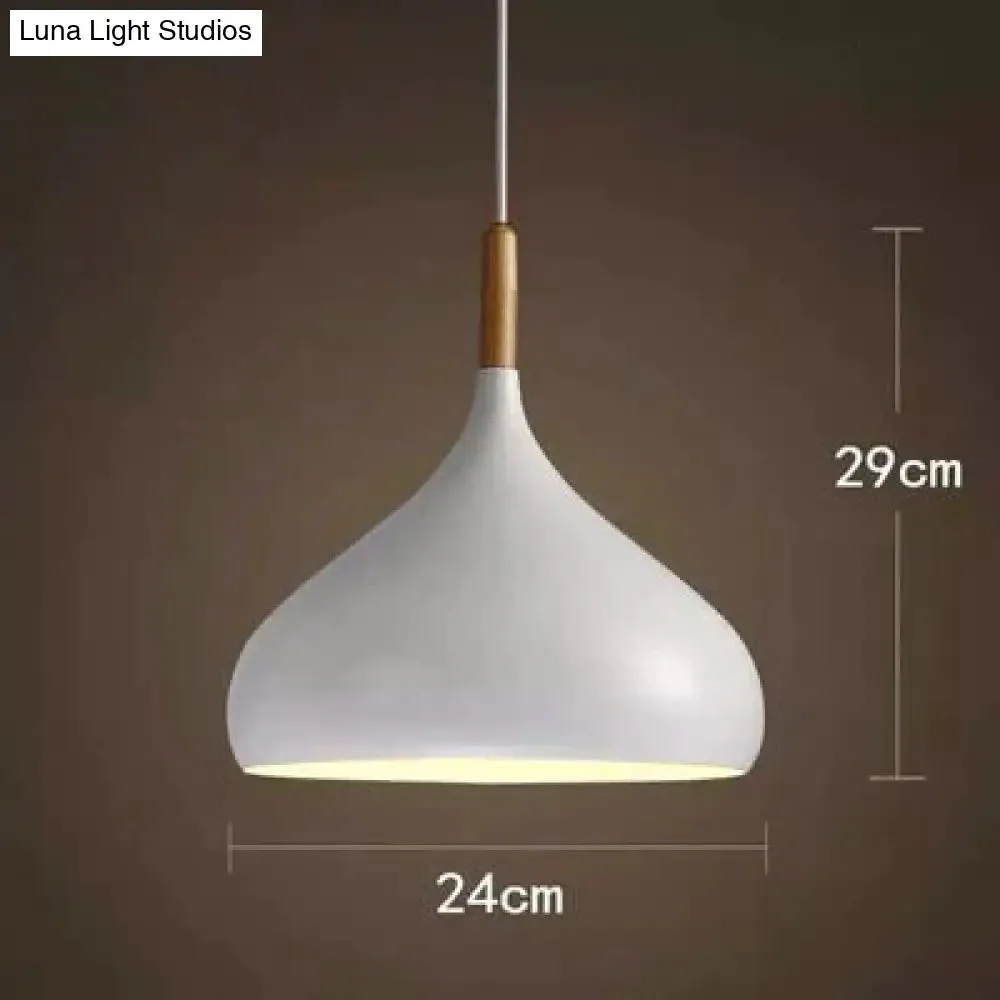 Modern Hanging Ceiling Lamps Wood Aluminium E27 Pendant Lights, Dining Room Table Bedside Kitchen Decoration Lighting