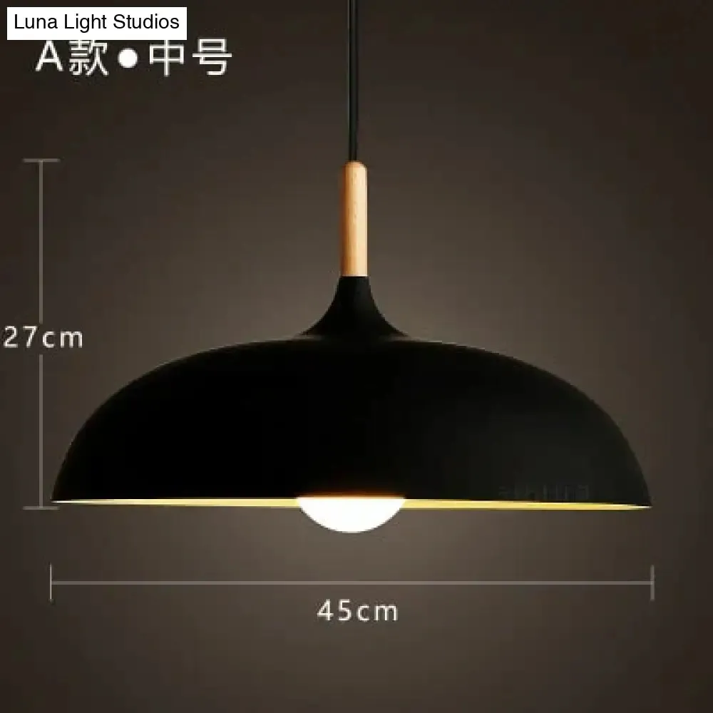 Modern Hanging Ceiling Lamps Wood Aluminium E27 Pendant Lights, Dining Room Table Bedside Kitchen Decoration Lighting