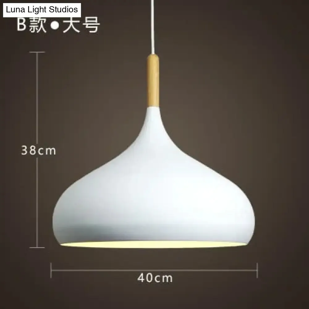 Modern Hanging Ceiling Lamps Wood Aluminium E27 Pendant Lights, Dining Room Table Bedside Kitchen Decoration Lighting