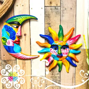 Multicolor Sun & Moon Set - Wall Decor