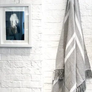 Nolita Throw Blanket in Light Gray