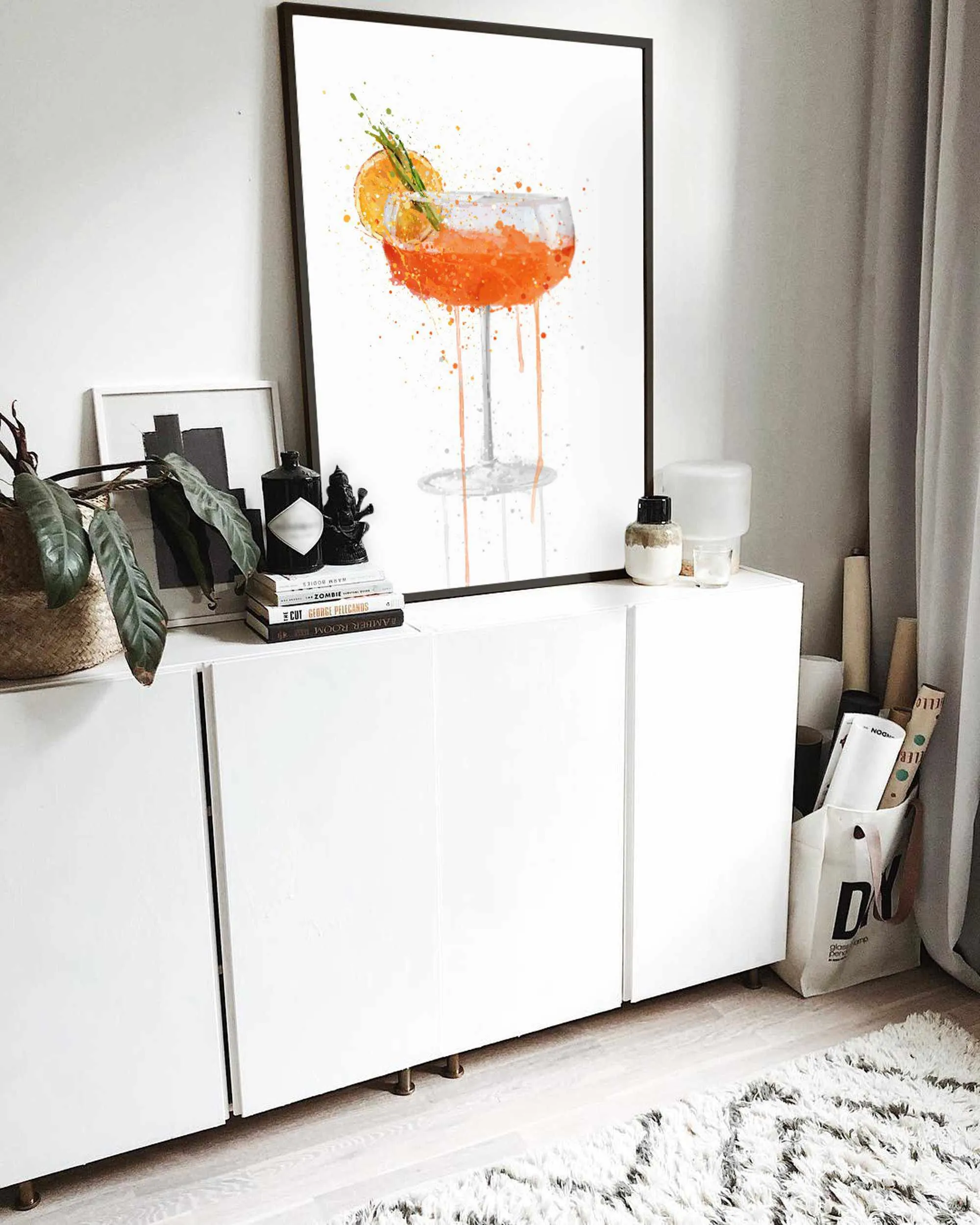 Orange Cocktail Wall Art Print