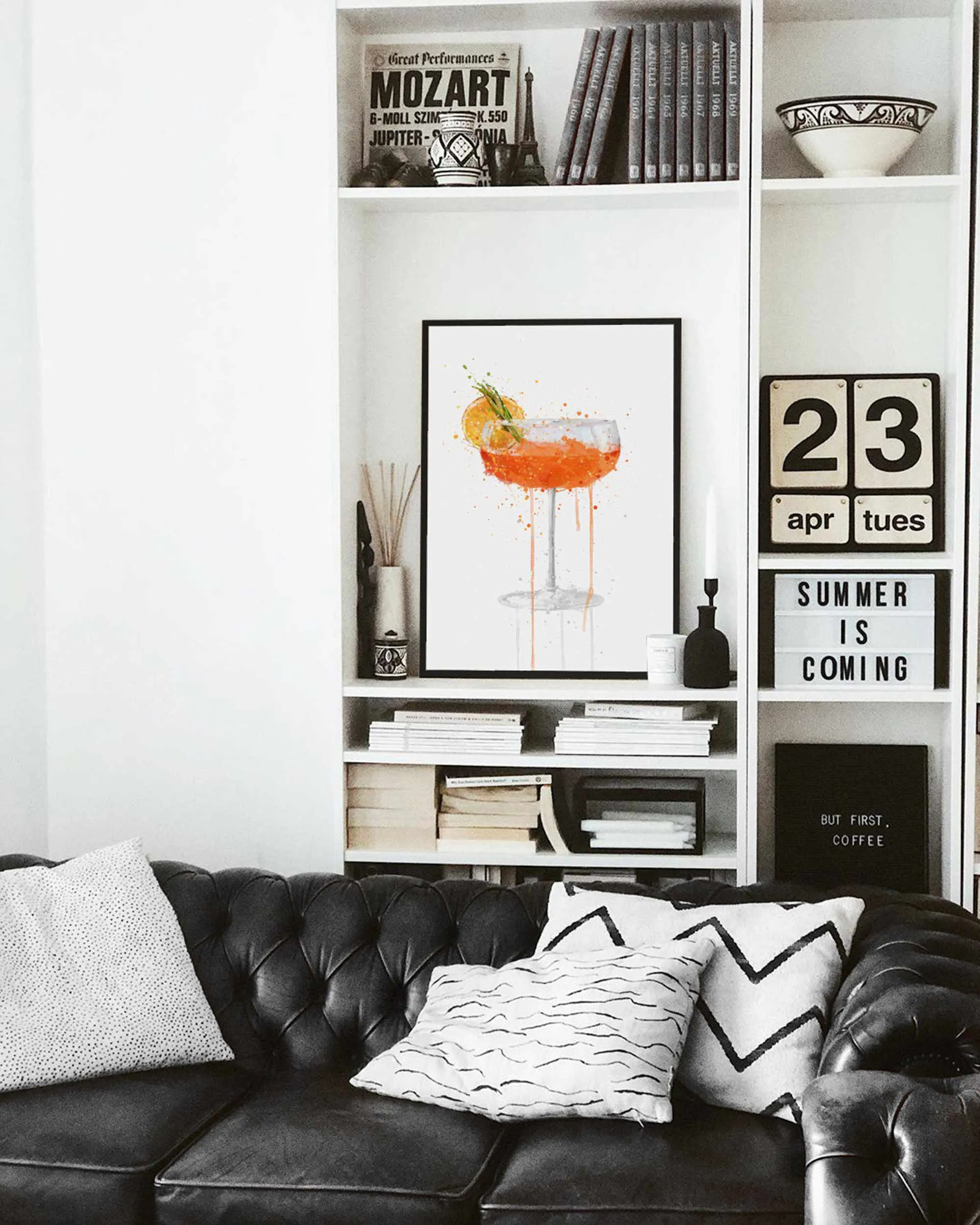 Orange Cocktail Wall Art Print
