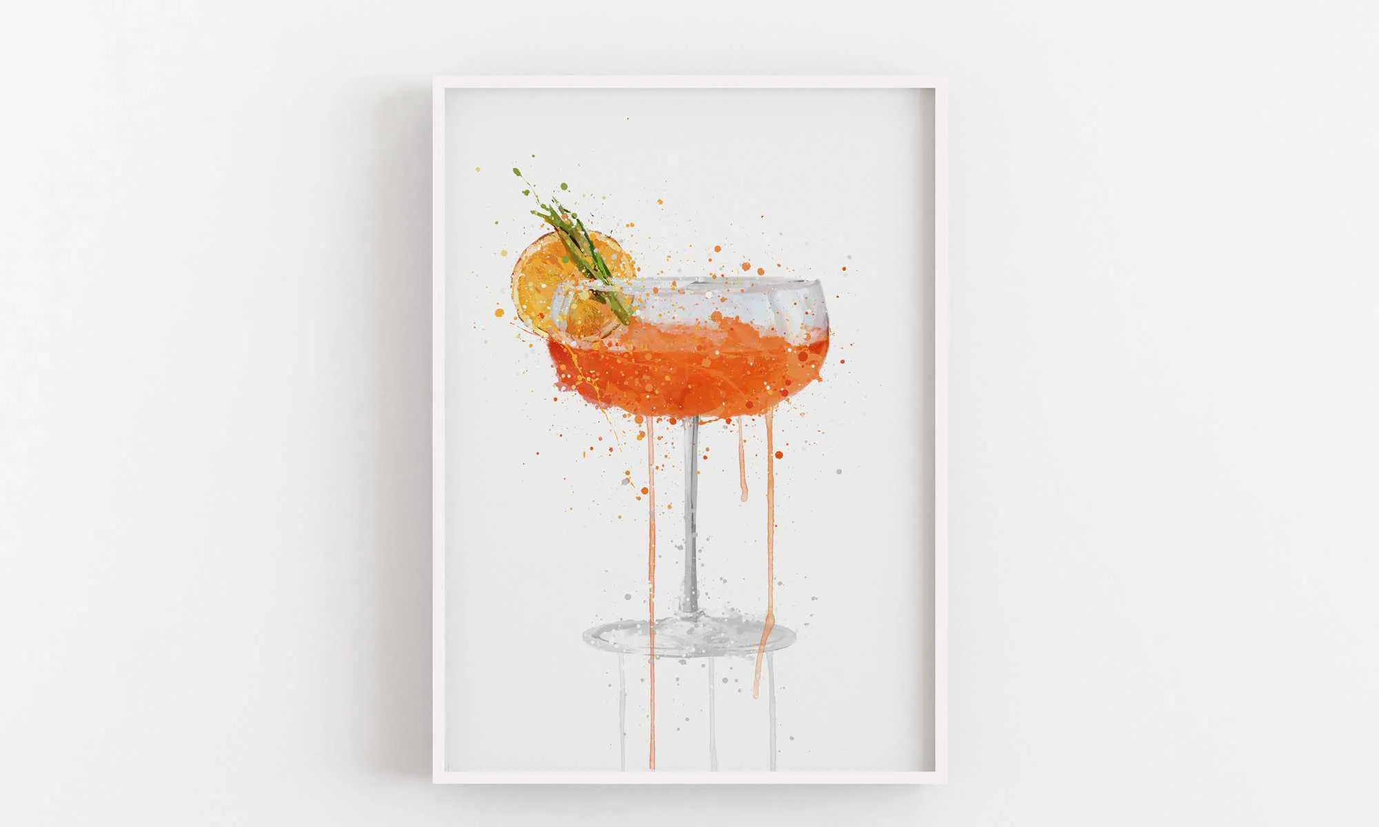 Orange Cocktail Wall Art Print