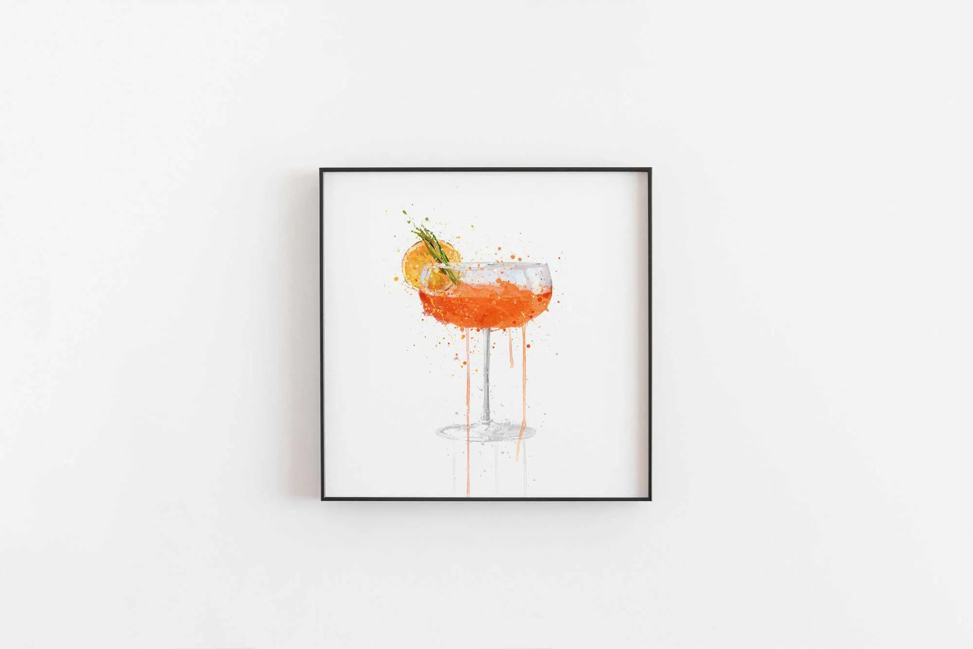 Orange Cocktail Wall Art Print