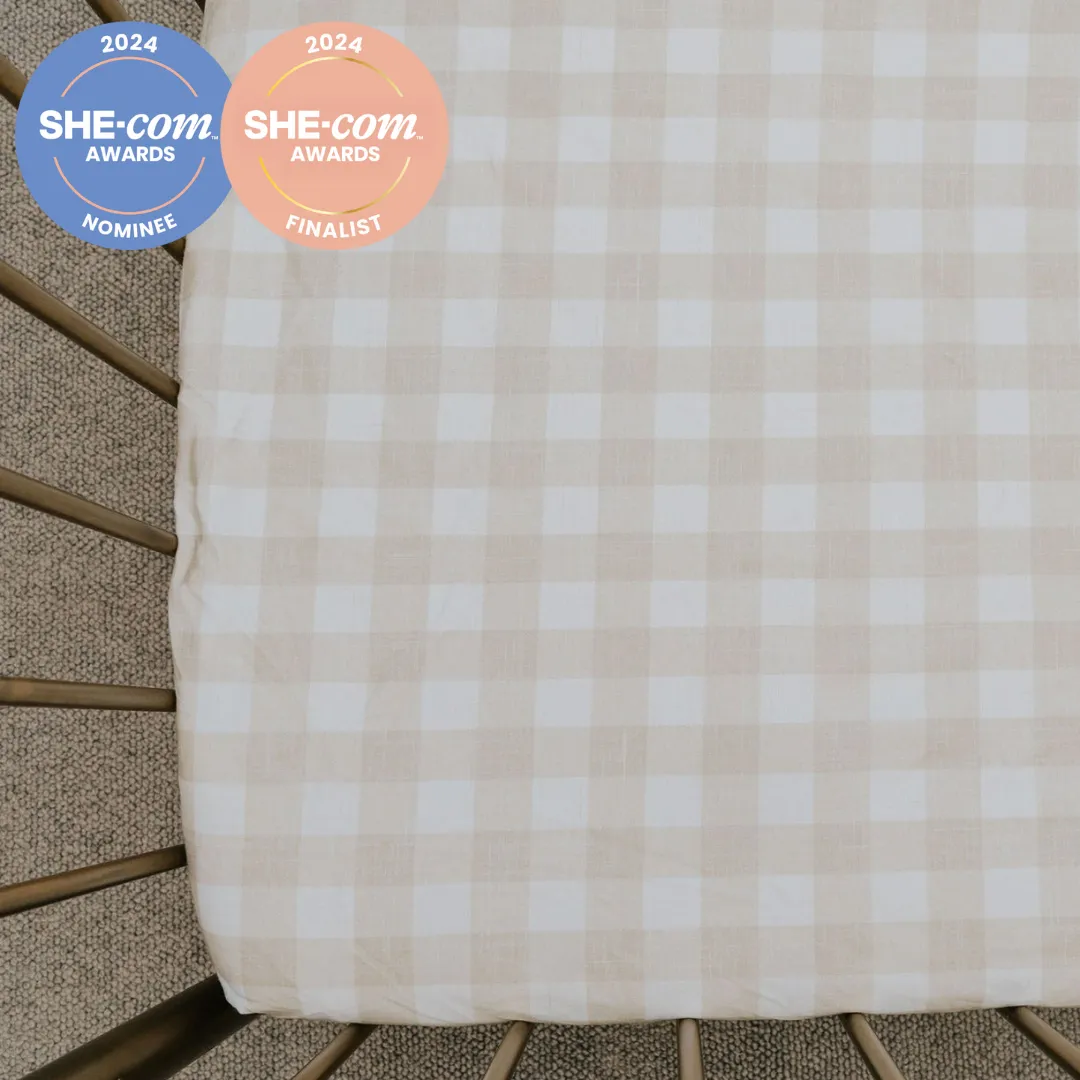 *PRE-ORDER* Waterproof Cot Sheet - Champagne
