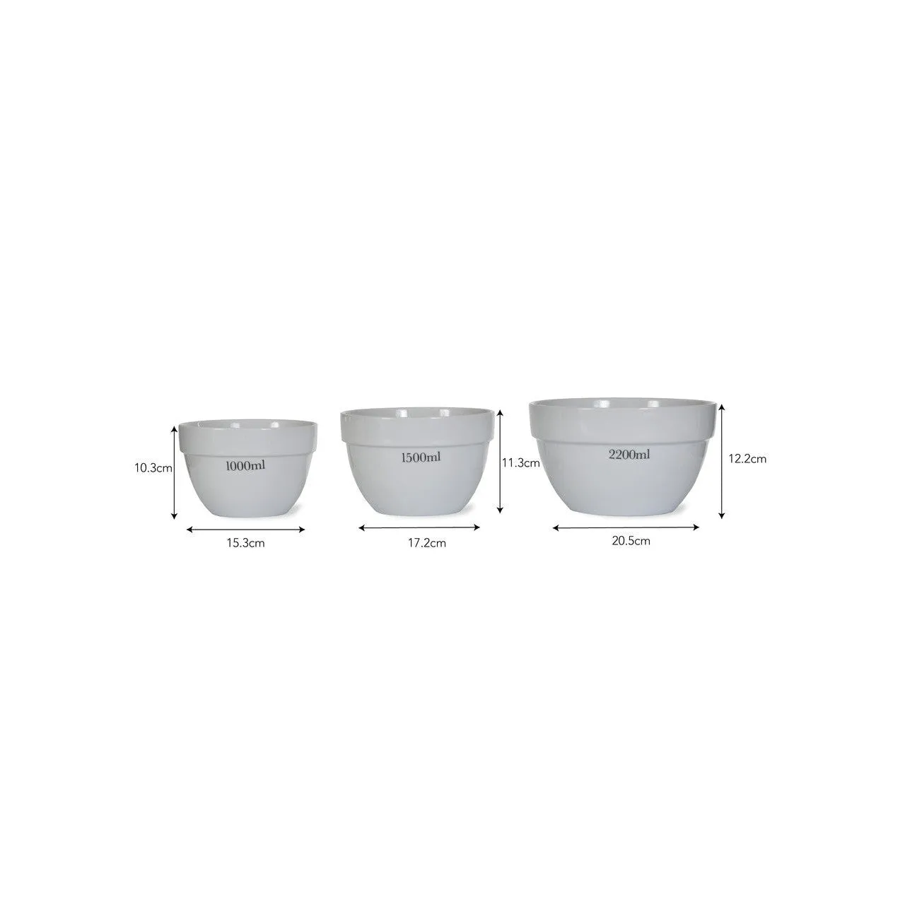 Rialto Mixing Bowls | White