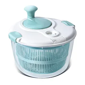 Salad Spinner, 4.8 Quart Large Capacity, Durable Multi-Use Lettuce and Fruit Washer Spinner& Dryer with Built-in Drainage System Bn-link