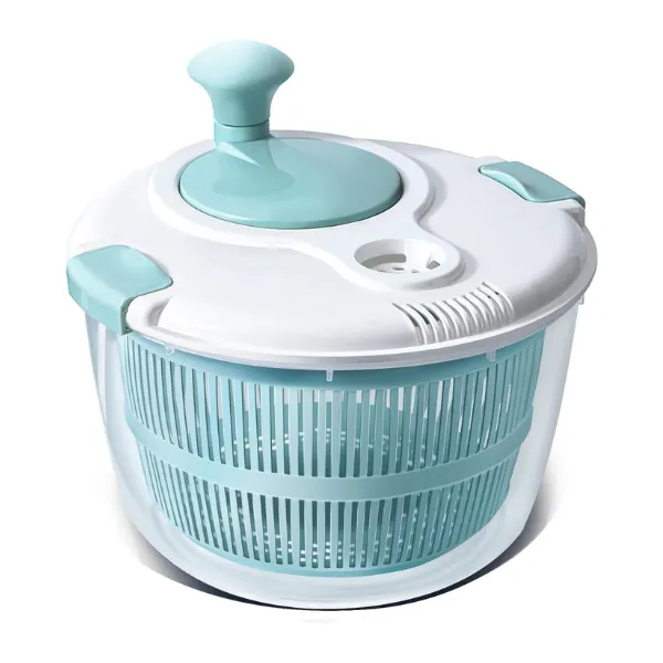 Salad Spinner, 4.8 Quart Large Capacity, Durable Multi-Use Lettuce and Fruit Washer Spinner& Dryer with Built-in Drainage System Bn-link