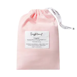 Snuggle Hunny Fitted Bassinet Sheet and Change Pad Cover - Baby Pink Organic