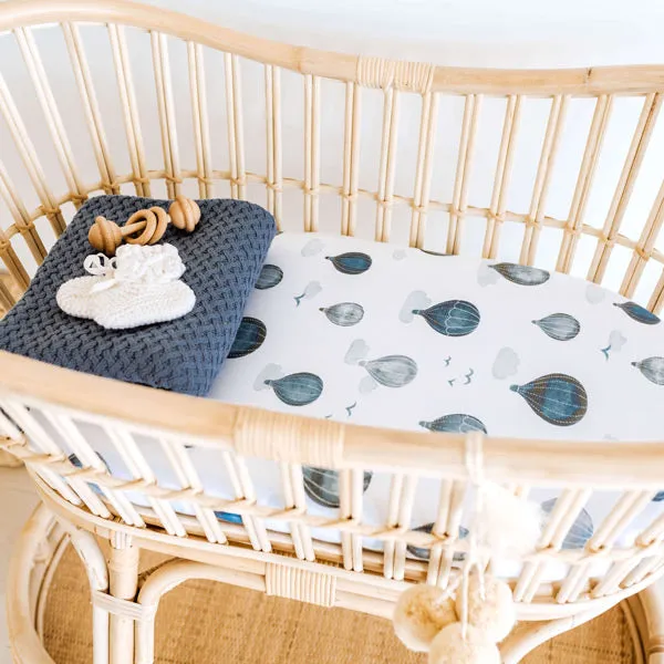 Snuggle Hunny Fitted Bassinet Sheet and Change Pad Cover - Cloud Chaser