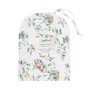 Snuggle Hunny Fitted Cot Sheet - Eucalypt