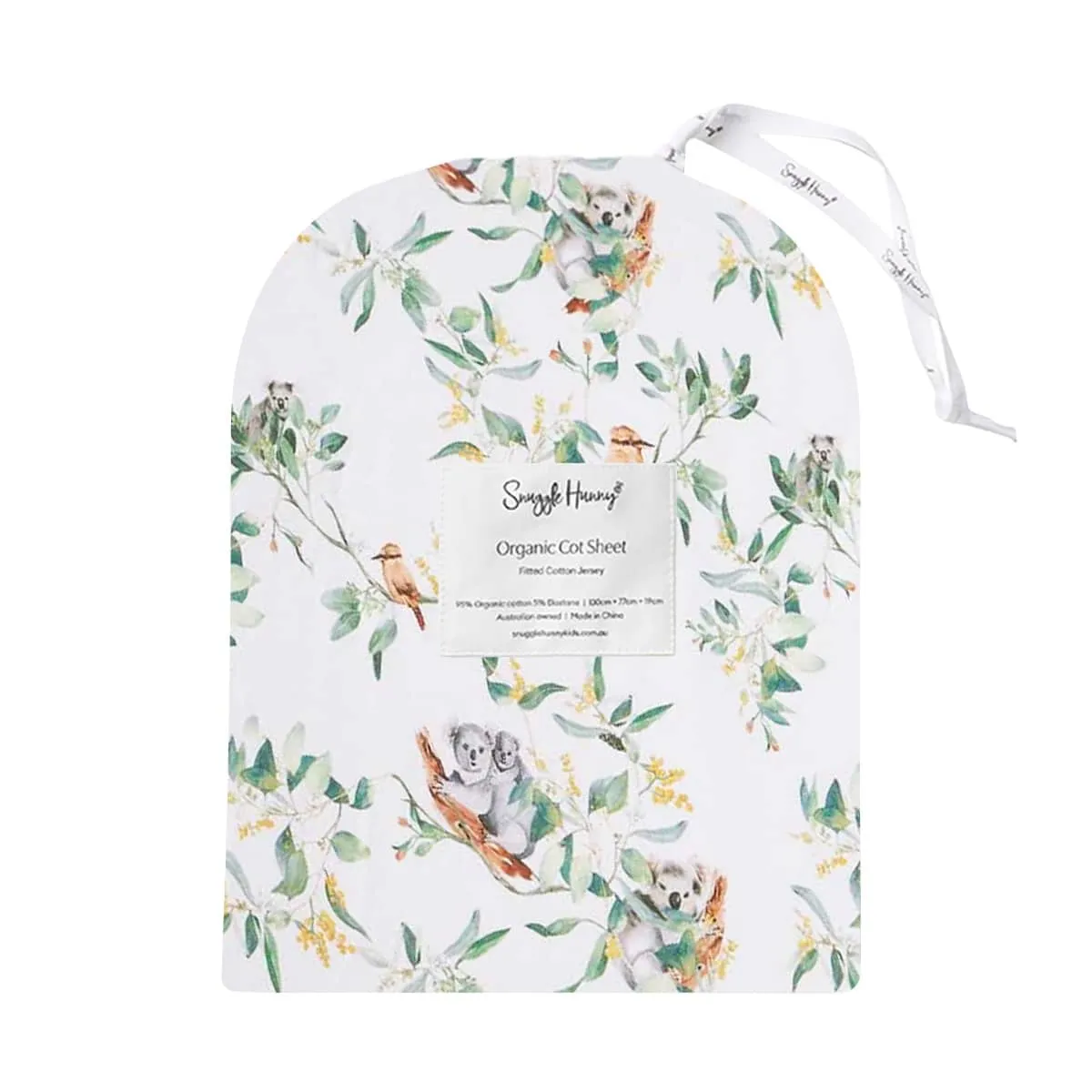 Snuggle Hunny Fitted Cot Sheet - Eucalypt