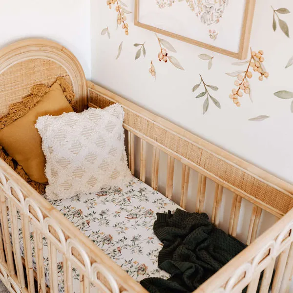 Snuggle Hunny Fitted Cot Sheet - Eucalypt