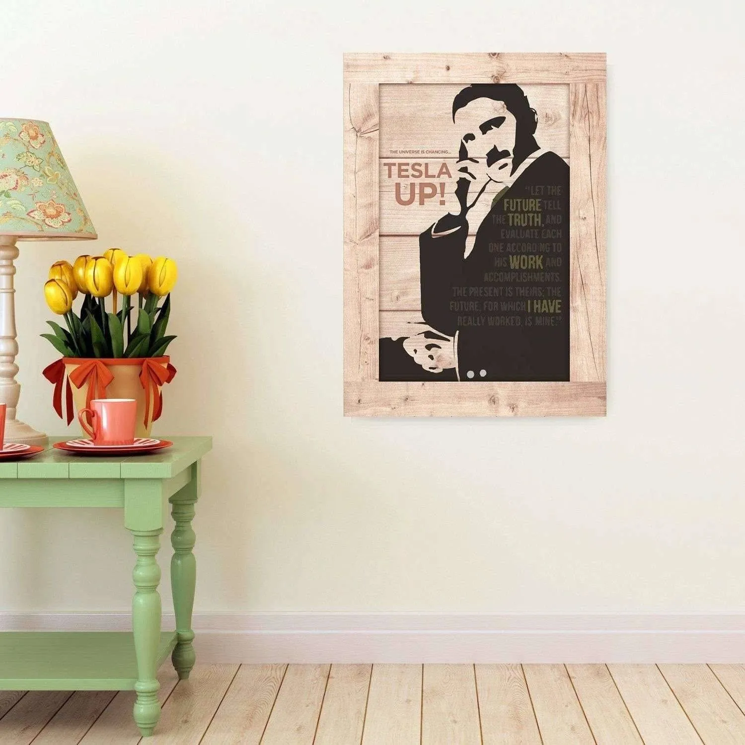 Tesla Wooden Print