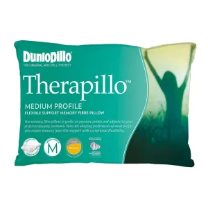 Therapillo Flexible Support Memory Fibre Medium Profile Pillow
